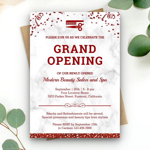 Beauty Salon Grand Opening Invitation