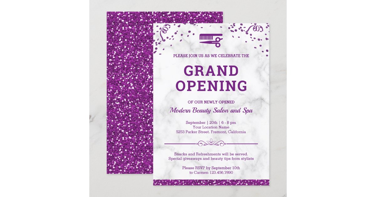 Beauty Salon Grand Opening Invitation Zazzle