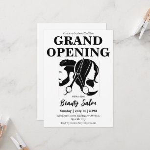 beauty salon grand opening invitation card