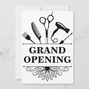 beauty salon grand opening invitation card