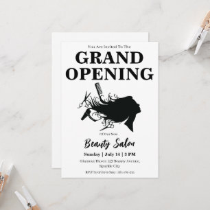 beauty salon grand opening invitation card