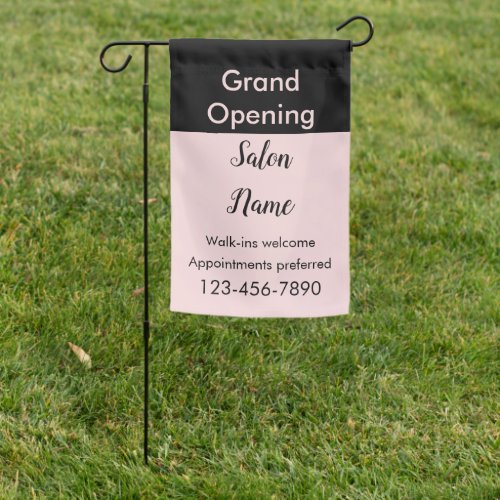 Beauty Salon Grand Opening Light Pink Business Garden Flag
