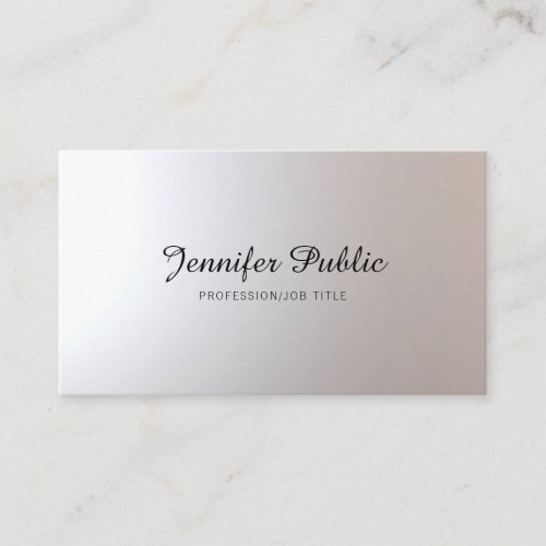 Beauty Salon Hair Stylist Script Fashionable Plain Business Card