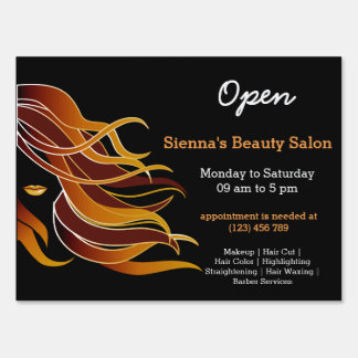Beauty Salon Hairdresser (brown) Lawn Sign