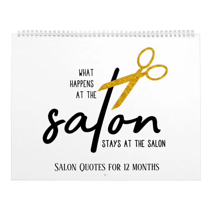 Beauty Salon Hairdresser Hairstylist 2 Calendar | Zazzle