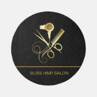 Beauty Salon Hairstylist Black Doormat