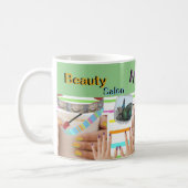 Beauty Salon HAPPY NAILS Cust. Text Coffee Mug (Left)