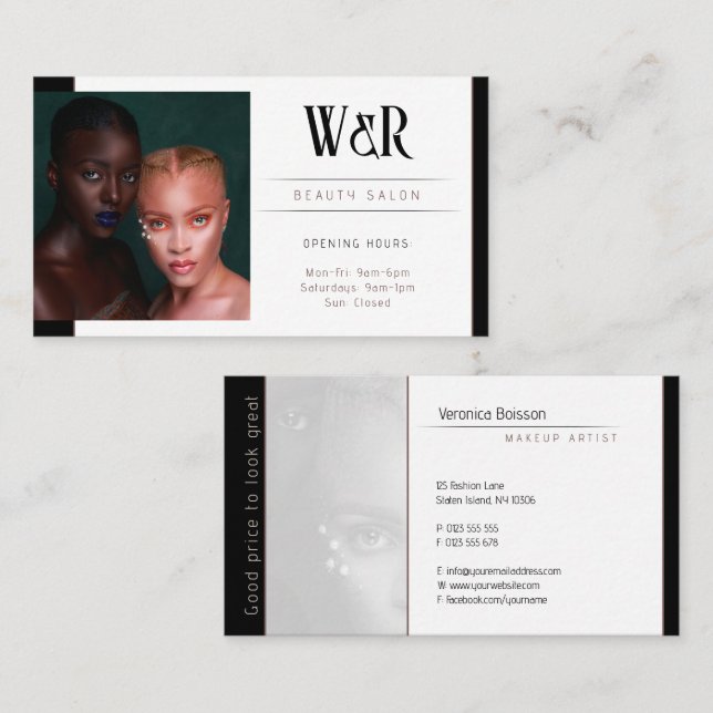 Beauty Salon | Healthcare Business Card (Front/Back)