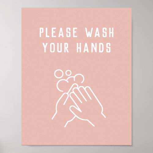 Beauty Salon Hygiene Please Wash Your Hands Poster
