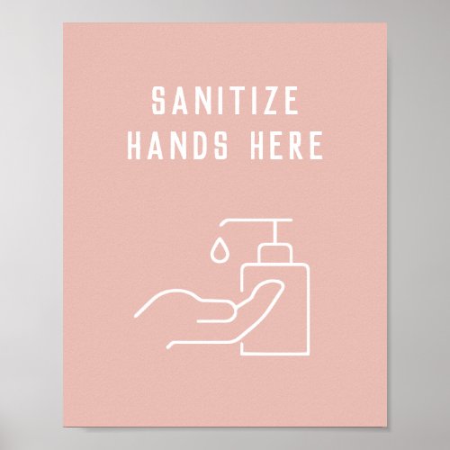 Beauty Salon Hygiene Sanitize Your Hands Poster