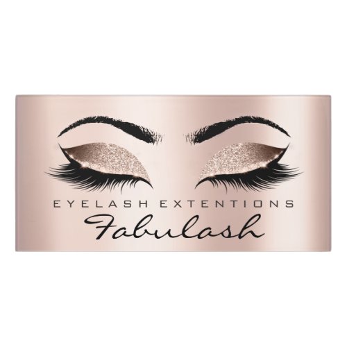 Beauty Salon Lash Makeup Artist Microblading Pink Door Sign