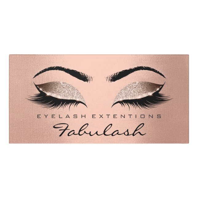 Beauty Salon Lash Makeup Artist Microblading Sil Door Sign (Classic Front)