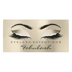 Beauty Salon Lash Makeup Microblading Champaigne Door Sign