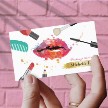 Beauty Salon Lashes Bar Makeup Artist  Appointment Card by BlackEyesDrawing at Zazzle