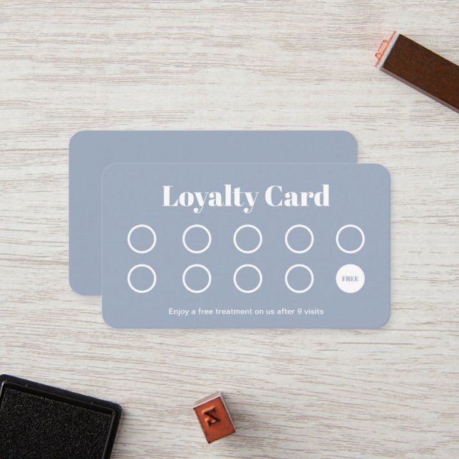 Beauty Salon Loyalty Card for makeup artist spa (Front/Back In Situ)