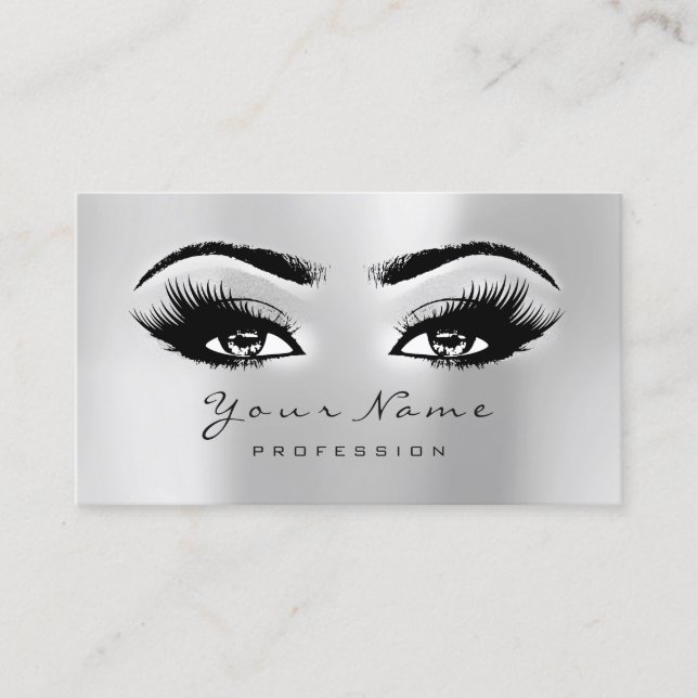 Beauty Salon Loyalty Card Makeup Heart Lashes 10 (Front)