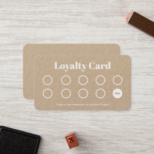 Beauty Salon Loyalty Card professional Kraft paper