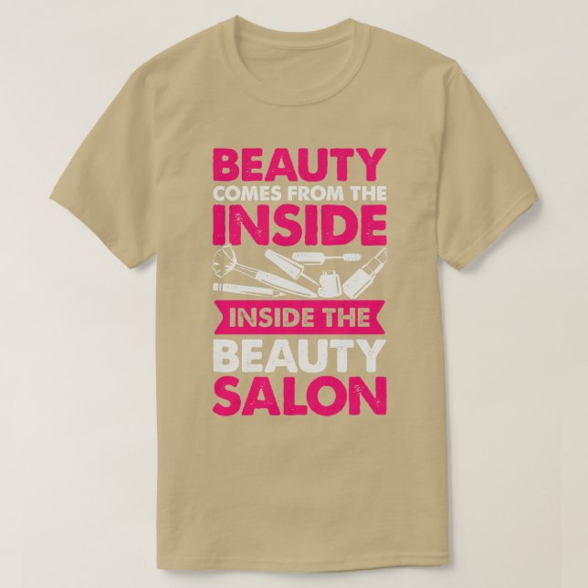 Beauty Salon Makeup Artist Cosmetologist Gift  T-Shirt (Design Front)
