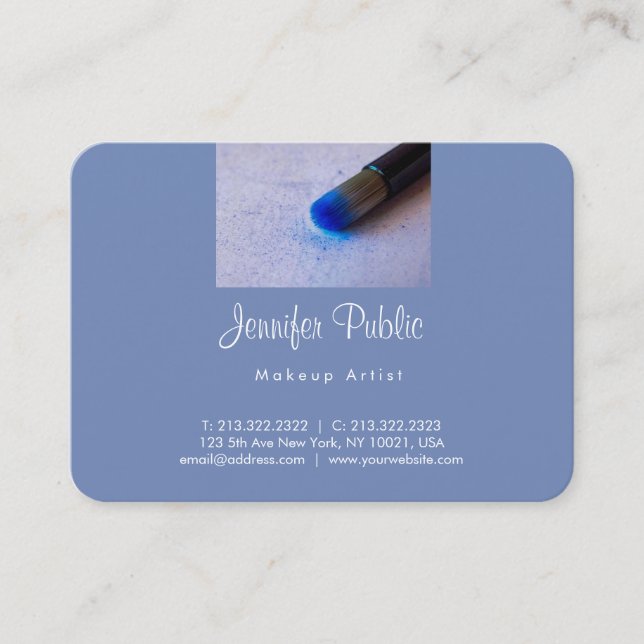 Beauty Salon Makeup Artist Elegant Professional Business Card (Front)