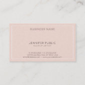 Beauty Salon Makeup Artist Modern Elegant Luxury Business Card (Back)
