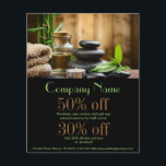beauty salon massage zen bamboo SPA Flyer<br><div class="desc">beauty salon massage zen bamboo SPA business cards , Salon business promotional products, office stationery , SPA business flyers and rack cards, Suitable for a Massage Salon, beauty salon, SPA salon, Spa Resort, Massage Therapist, Masseuse and other beauty Industry professionals. Coordinated business card, gift certificate and promotional products such as...</div>