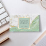 Beauty Salon Mint & Gold Agate Modern Marble Business Card