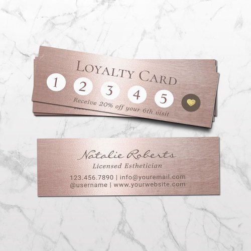 Beauty Salon Modern Blush Rose Gold Loyalty