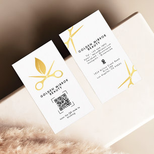 Beauty Salon Modern QR Code Online Booking Business Card