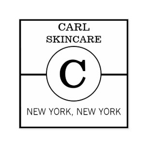 Beauty Salon Monogram Self Inking Rubber Stamp