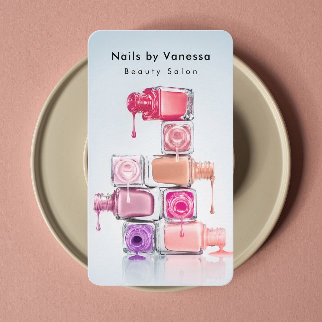 Beauty Salon Nail Artist Qr Code Business Card (Creator Uploaded)