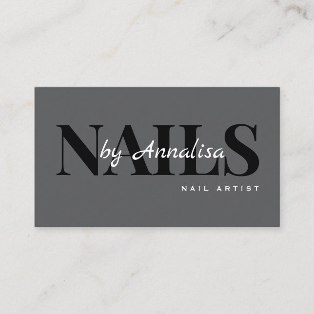 Beauty Salon Nails Business Card (Front)