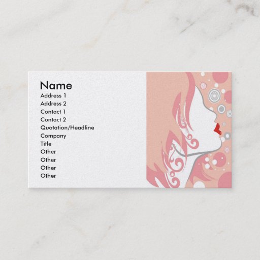 Customizable Beauty Salon or Fashion Boutique Business Card