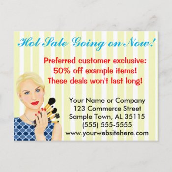 Beauty  Salon Or Makeup Sales Announcement by hkimbrell at Zazzle