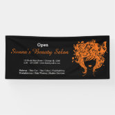 Beauty Salon (red gold) * choose background color Banner | Zazzle