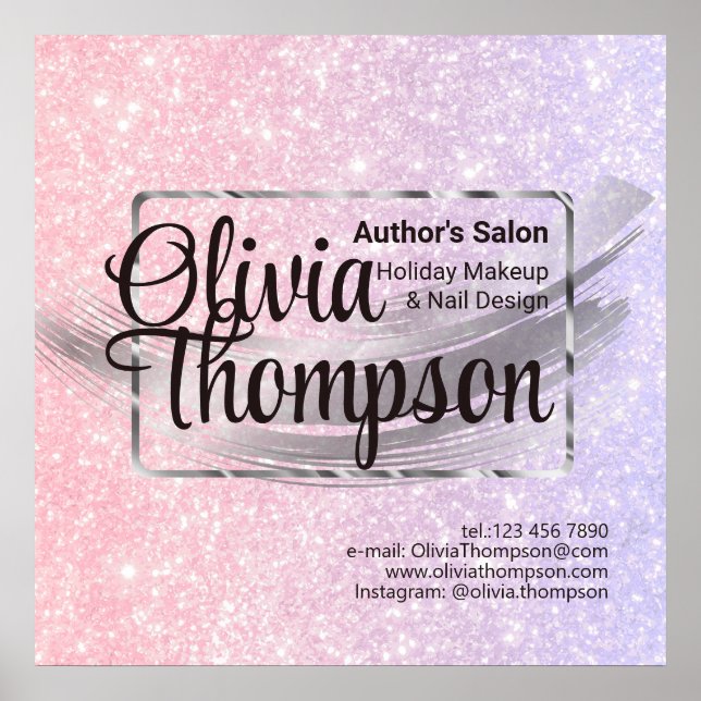 Beauty Salon Pearl Silver Poster (Front)