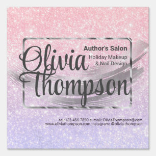 Beauty Salon Pearl Silver Sign