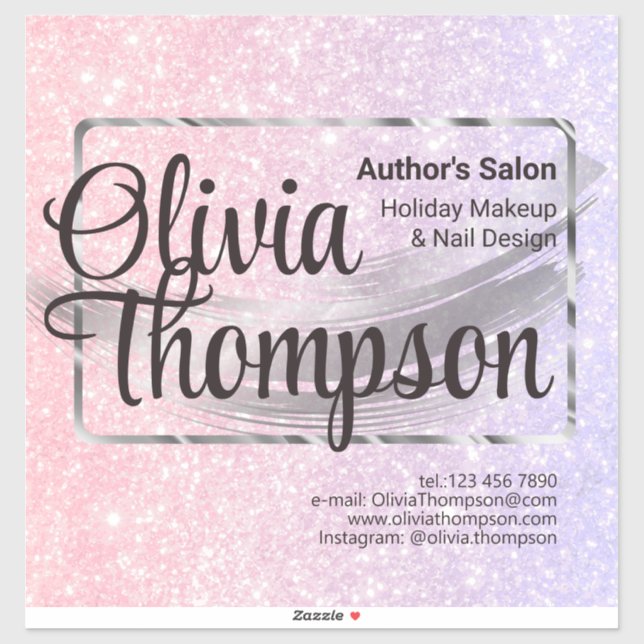 Beauty Salon Pearl Silver Sticker (Sheet)