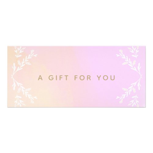 Beauty Salon Pink Watercolor Gift Certificate