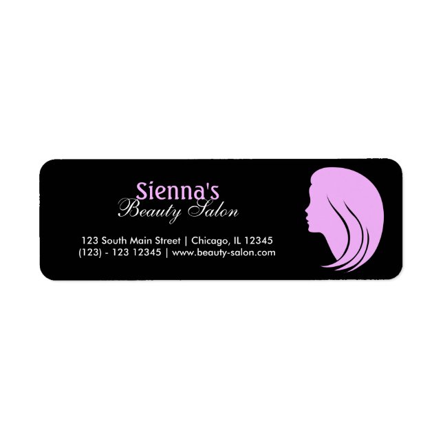 Beauty Salon (Plum) Label (Front)