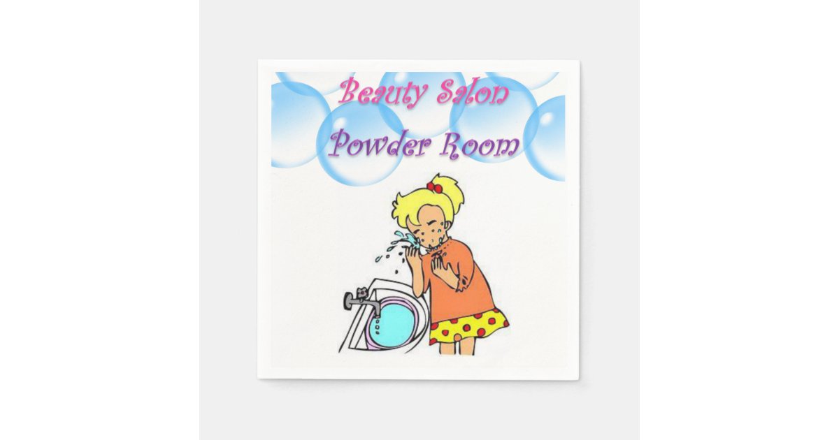 Beauty Salon Powder Room Paper Napkins | Zazzle