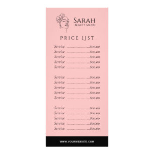 Beauty salon rack card