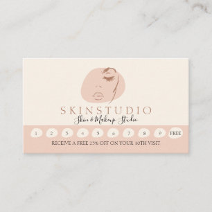 Beauty Salon Skincare Esthetician Spa Lash Artist Loyalty Card
