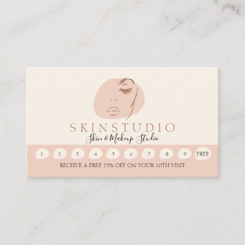 Beauty Salon Skincare Esthetician Spa Lash Artist Loyalty Card