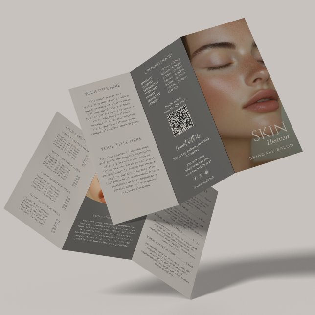 Beauty Salon Skincare Esthetician Trifold Brochure (Creator Uploaded)