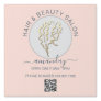 Beauty Salon Smoky Pink Gold Logo Hair QR CODE Sign
