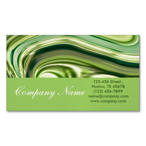 beauty salon SPA abstract lime green watercolor Business Card Magnet