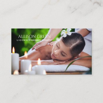 Beauty Salon Spa Aromatherapy Massage Salon  Business Card by businesscardsdepot at Zazzle