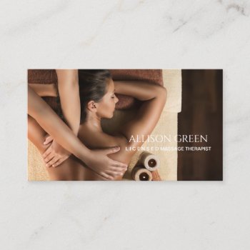 Beauty Salon Spa Aromatherapy Massage Salon  Business Card by businesscardsdepot at Zazzle