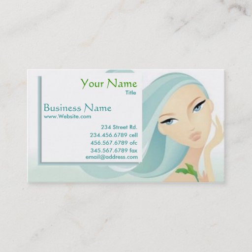 Customizable Beauty Salon Spa business card