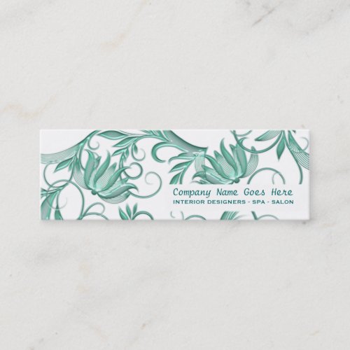 Beauty salon spa floral swirl business cards